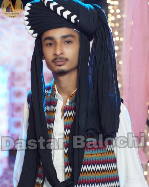 Bukhti Style Black And White Contrast D-0007 Turban